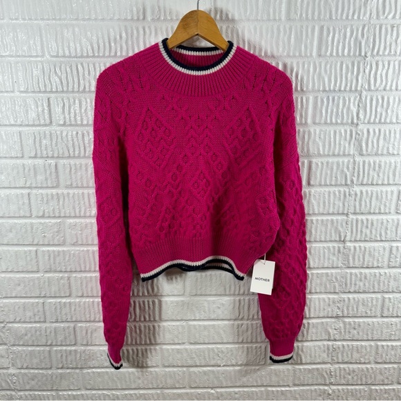 Mother The Mockneck Jumper Crop Sweater Some Bright Someday NWT XS Large - Picture 3 of 9